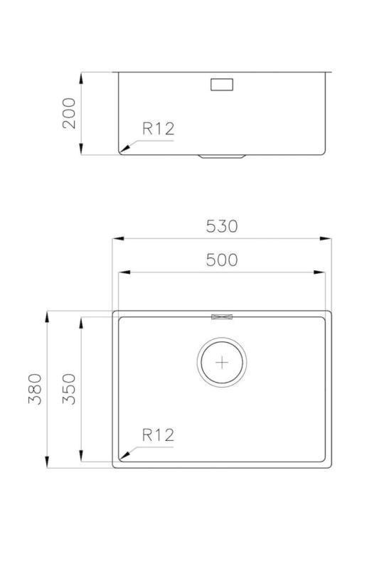 Foster L35 Special 35 cm lång rostfri diskho 50 x 35 cm undermonterad 1208970723