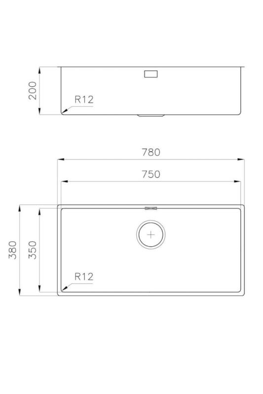 Foster L35 Special 35 cm lång rostfri diskho 75 x 35 cm undermontering 1208970724.