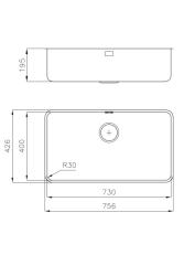 Foster Under stor rostfri diskho 73 x 40 cm undermonterad 1208953726