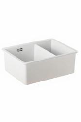 Ausmann Keramisk Ember Keramisk Vit En och en halv Diskho Inbyggd och Underbyggd 535 x 400 mm med Rostfria Proppar 1208970735