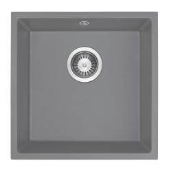 GraniteMy Universal Granit Grå Diskho 40x40 cm Uppbyggnad, Undermontering och Planmontering med Rostfritt Stålplugg 1208970743