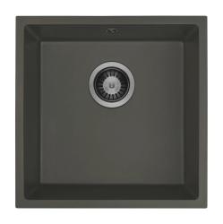 GraniteMy Universal Granit Grå, mörk Diskbänk 40x40 cm Uppbyggnad, Undermontering och Planmontering med Gun metal Plugg 1208970746