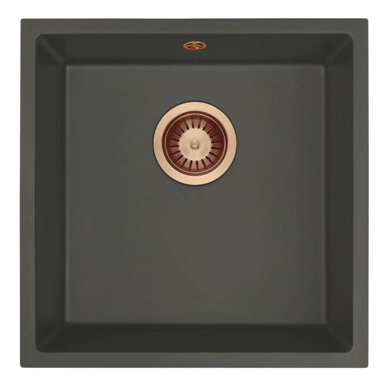 GraniteMy Universal Granit Grå, mörk Diskho 40x40 cm Överbyggnad, Underbyggnad och Planbyggnad med Kopparplugg 1208970749