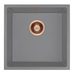 GraniteMy Universal Granitgrå Diskho 40x40 cm Överbyggnad, Underbyggnad och Infälld med Kopparplugg 1208970753