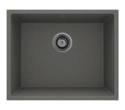 GraniteMy Universal Granit Grå, mörk Diskbänk 50x40 cm För uppbyggnad, underbyggnad och plan inbyggnad med Gun metal Plugg 1208970754