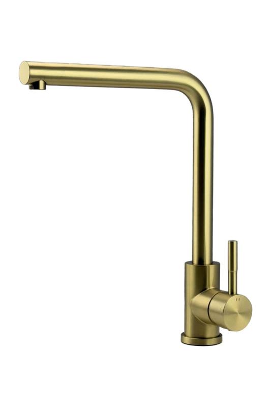 Pure.Sink Prestige Kombinationsset Guld diskbänk 50x40 cm med Guld Kökskran 1208970764