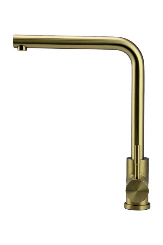 Pure.Sink Prestige Kombinationsset Guld diskbänk 50x40 cm med Guld Kökskran 1208970764