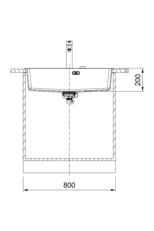 Franke Maris MRG 610-70 TL Fragranite Matt Svart Diskbänk 78 x 50 cm Monterad med Kranhålsbänk 114.0668.727