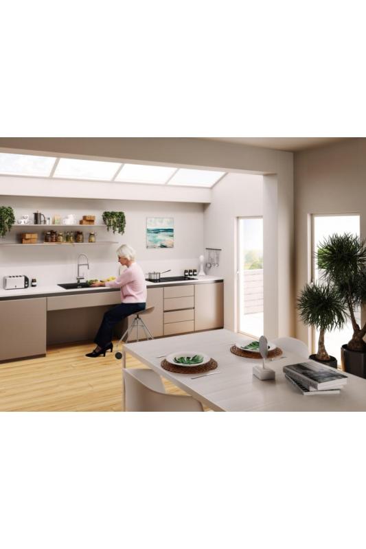 Franke Maris MRG 610-60 Care Fragranite Matt Svart grund funktionshindrade Diskbänk 635 x 559 mm Infälld med Kranhålsbänk 114.0729.484