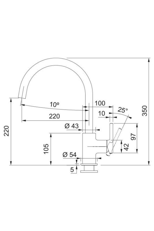 Franke Lina XL Köksblandare Beige med Svängbar Utlopp 115.0626.025