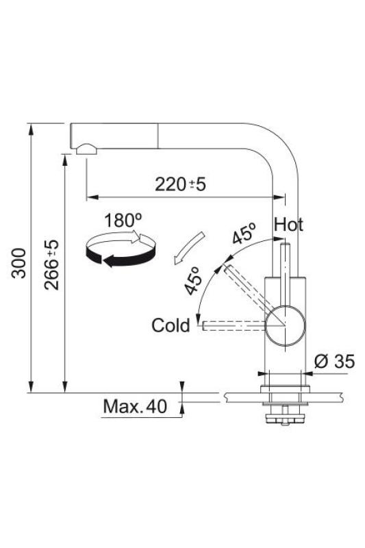 Franke Smart Glenda Kökskran Rostfritt Stål Utdragbar Pip 115.0706.986
