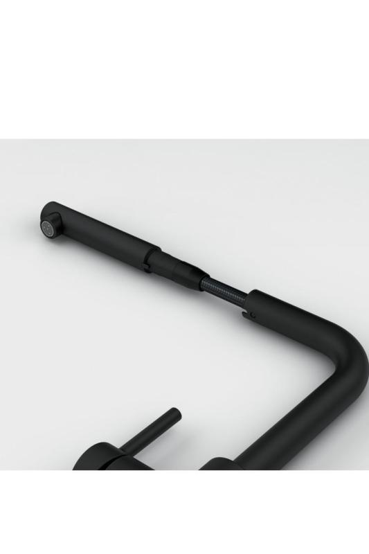 Franke Lina L Kökskran Svart med Utdragbar Pip 115.0712.435