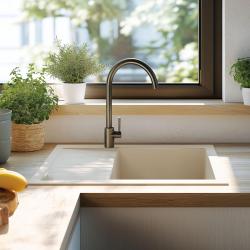 Ausmann Ceramic Sylva Keramisk Vit Diskho med Avrinningsyta 857 x 500 mm 1208971128