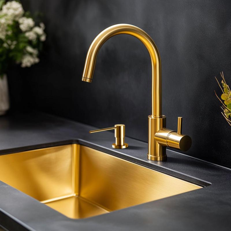 Ausmann Lirio Infälld Tvåldispenser Guld som kan fyllas på från toppen 1208971199