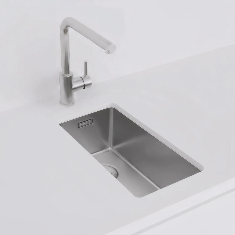 Pure.Sink Exclusivo liten RVS diskho 18x40 cm 10mm radie underbyggnad, plan inbyggnad och överbyggnad PEX1840-02