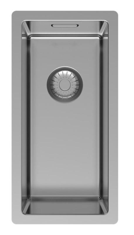 Pure.Sink Exclusivo liten RVS diskho 18x40 cm 10mm radie underbyggnad, plan inbyggnad och överbyggnad PEX1840-02