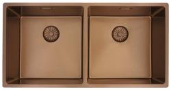 Pure.Sink Prestige Dubbel Koppar diskho 82x40 cm 10mm radie undermontering, planmontering och övermontering PPG404040-62