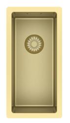 Pure.Sink Exclusivo liten guld diskho 18x40 cm 10mm radie undermontering, planmontering och överbyggnad PEX1840-60
