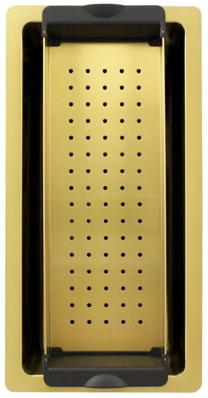 Pure.Sink Exclusivo liten guld diskho 18x40 cm 10mm radie undermontering, planmontering och överbyggnad PEX1840-60