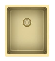 Pure.Sink Exclusivo Guld diskbänk 34x40 cm 10mm radie undermonterad, planmonterad och övermonterad PEX3440-60