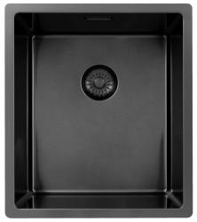 Pure.Sink Exclusivo Gun metal diskbänk 34x40 cm 10mm radie undermontering, planmontering och övermontering PEX3440-61