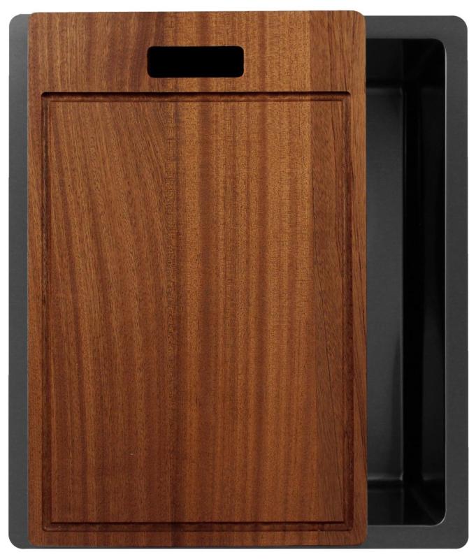 Pure.Sink Exclusivo Gun metal diskbänk 34x40 cm 10mm radie undermontering, planmontering och övermontering PEX3440-61