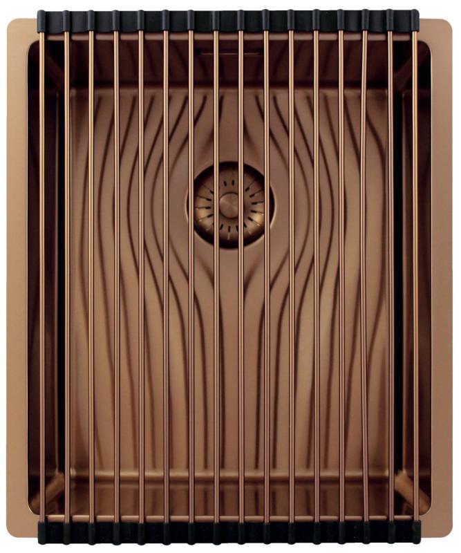 Pure.Sink Exclusivo Koppar diskbänk 34x40 cm 10mm radie undermontering, planmontering och överbyggnad PEX3440-62