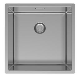Pure.Sink Exclusivo RVS diskbänk 40x40 cm 10mm radie underbyggnad, planbyggnad och överbyggnad PEX4040-02