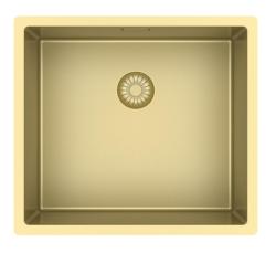Pure.Sink Exclusivo Guld diskbänk 45x40 cm 10mm radie underbyggnad, planbyggnad och överbyggnad PEX4540-60