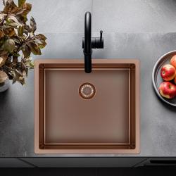 Pure.Sink Exclusivo Koppar diskho 45x40 cm 10mm radie underbyggnad, planbyggnad och överbyggnad PEX4540-62