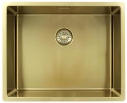 Pure.Sink Exclusivo Gyllene diskbänk 50x40 cm 10mm radie undermontering, planmontering och övermontering PEX5040-60