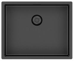 Pure.Sink Exclusivo Gun metal diskho 50x40 cm 10mm radie underbyggnad, planbyggnad och överbyggnad PEX5040-61