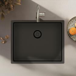 Pure.Sink Exclusivo Gun metal diskho 50x40 cm 10mm radie underbyggnad, planbyggnad och överbyggnad PEX5040-61
