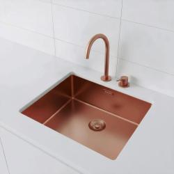 Pure.Sink Exclusivo Koppar diskho 50x40 cm 10mm radie underbyggnad, planbyggnad och överbyggnad PEX5040-62