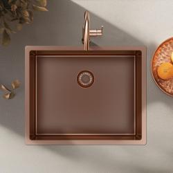 Pure.Sink Exclusivo Koppar diskho 50x40 cm 10mm radie underbyggnad, planbyggnad och överbyggnad PEX5040-62