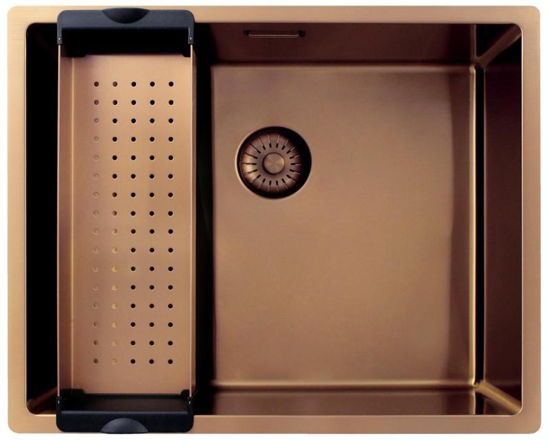 Pure.Sink Exclusivo Koppar diskho 50x40 cm 10mm radie underbyggnad, planbyggnad och överbyggnad PEX5040-62