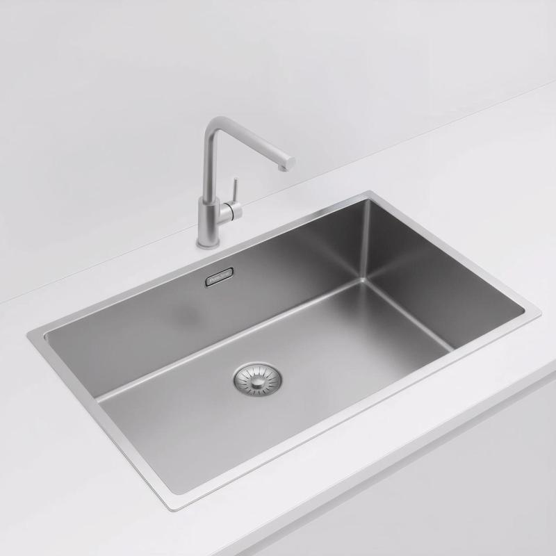 Pure.Sink Exclusivo stor rostfritt stål diskbänk 70x40 cm 10mm radie undermontering, planmontering och överbyggnad PEX7040-02