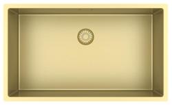 Pure.Sink Exclusivo stor guld diskbänk 70x40 cm 10mm radie undermontering, planmontering och övermontering PEX7040-60