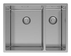 Pure.Sink Exklusiv rostfritt stål 1,5 en och en halv diskho 34+18 cm 10mm radie PEX341840-02