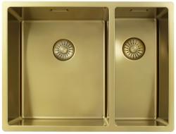 Pure.Sink Exclusivo Guld 1,5 en och en halv diskho 34+18 cm 10mm radie PEX341840-60