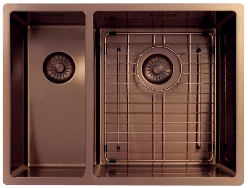 Pure.Sink Exclusivo Koppar 1,5 halvannan diskbänk 18+34cm 10mm radie PEX183440-62