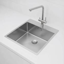 Pure.Sink Exclusivo RVS diskho 49x52 cm Tapwing med kranhålsbänk 10mm radie PEX4540T-02