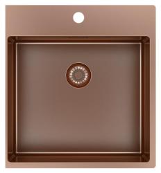 Pure.Sink Exclusivo Koppar diskho 49x52 cm Tapwing med kranhålsbänk 10mm radie PEX4540T-62