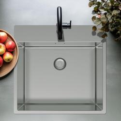 Pure.Sink Exclusivo RVS diskho 54x52cm Tapwing med kranhålsbank 10mm radie PEX5040T-02