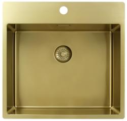 Pure.Sink Exclusivo Gyllene diskbänk 54x52 cm Tapwing med kranhålsbänk 10mm radie PEX5040T-60