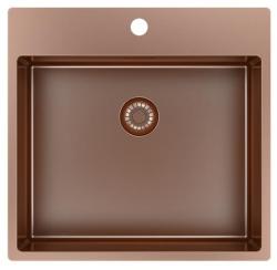 Pure.Sink Exclusivo Koppar diskbänk 54x52 cm Tapwing med kranhålsbänk 10mm radie PEX5040T-62