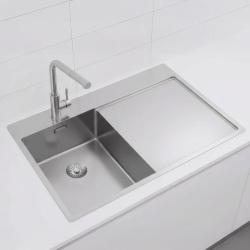 Pure.Sink Exclusivo RVS liten diskho med droppdel 78x52 cm Tapwing till vänster PEX3478LT-02