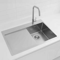 Pure.Sink Exclusivo RVS liten diskho med avrinningsområde 78x52 cm Tapwing till höger PEX3478RT-02