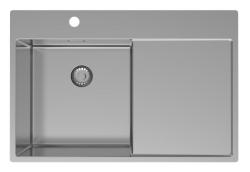 Pure.Sink Exclusivo RVS diskho med avrinningsdel 78x52 cm Tapwing vänster PEX4078LT-02