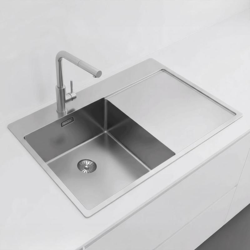 Pure.Sink Exclusivo RVS diskho med avrinningsdel 78x52 cm Tapwing vänster PEX4078LT-02
